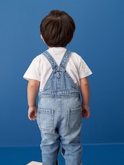 Light Blue 100% Cotton Denim Dungarees (3mths-7yrs) - Image 2 of 6