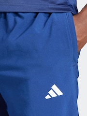 adidas Blue Train Essentials Training Joggers - Image 4 of 6