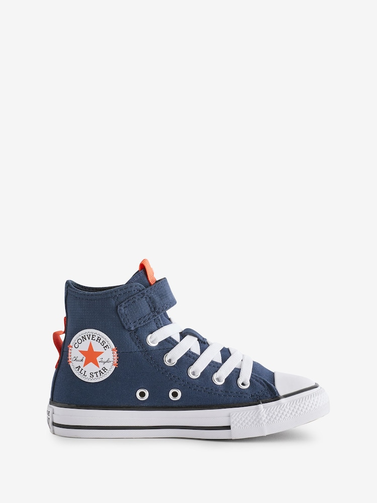 Converse Navy Chuck Taylor All Star 1V Junior Trainers - Image 1 of 9