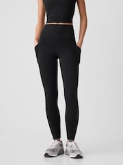 Gap Black Full Length High Waisted Studio Leggings - Image 1 of 6