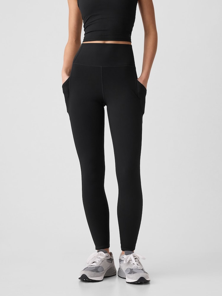 Gap Black Full Length High Waisted Studio Leggings - Image 1 of 6