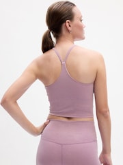 Gap Purple High Neck Cropped Racerback Bra - Image 2 of 2