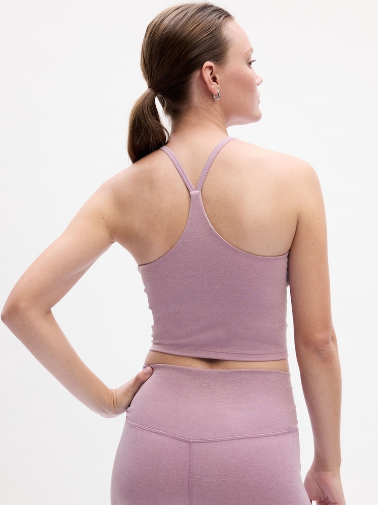 Gap Purple High Neck Cropped Racerback Bra - Image 2 of 2