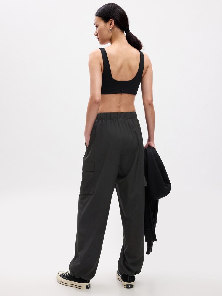 Gap Black Fit Parachute Runaround Cargo Trousers - Image 2 of 4