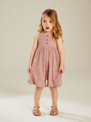 Pink Frill Playsuit (3mths-7yrs) - Image 1 of 6