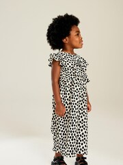 Black/White Sleeveless Frill Jumpsuit (3mths-7yrs) - Image 2 of 7