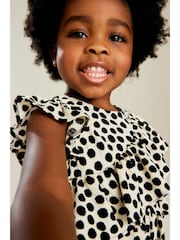 Black/White Sleeveless Frill Jumpsuit (3mths-7yrs) - Image 4 of 7