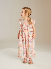 Pink Sleeveless Frill Jumpsuit (3mths-7yrs) - Image 1 of 7