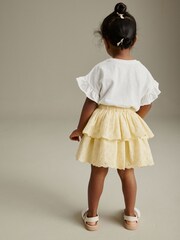 Lemon Yellow 100% Cotton Skirt and T-Shirt Set (3mths-7yrs) - Image 3 of 7
