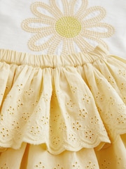 Lemon Yellow 100% Cotton Skirt and T-Shirt Set (3mths-7yrs) - Image 7 of 7