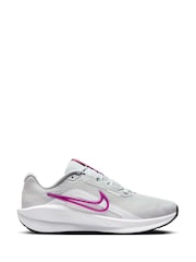 Nike Grey/Pink/White Downshifter 13 Road Running Trainers - Image 1 of 11