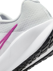 Nike Grey/Pink/White Downshifter 13 Road Running Trainers - Image 11 of 11