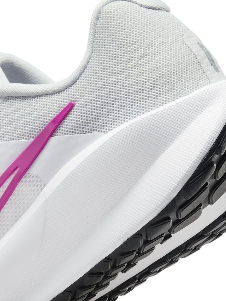 Nike Grey/Pink/White Downshifter 13 Road Running Trainers - Image 11 of 11