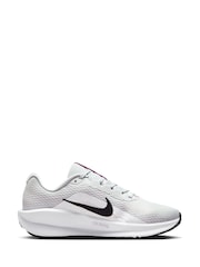 Nike Grey/Pink/White Downshifter 13 Road Running Trainers - Image 3 of 11