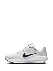 Nike Grey/Pink/White Downshifter 13 Road Running Trainers - Image 4 of 11