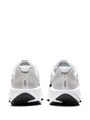 Nike Grey/Pink/White Downshifter 13 Road Running Trainers - Image 6 of 11