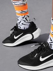 Nike Black/White Youth Infinity Flow Running Trainers - Image 1 of 12