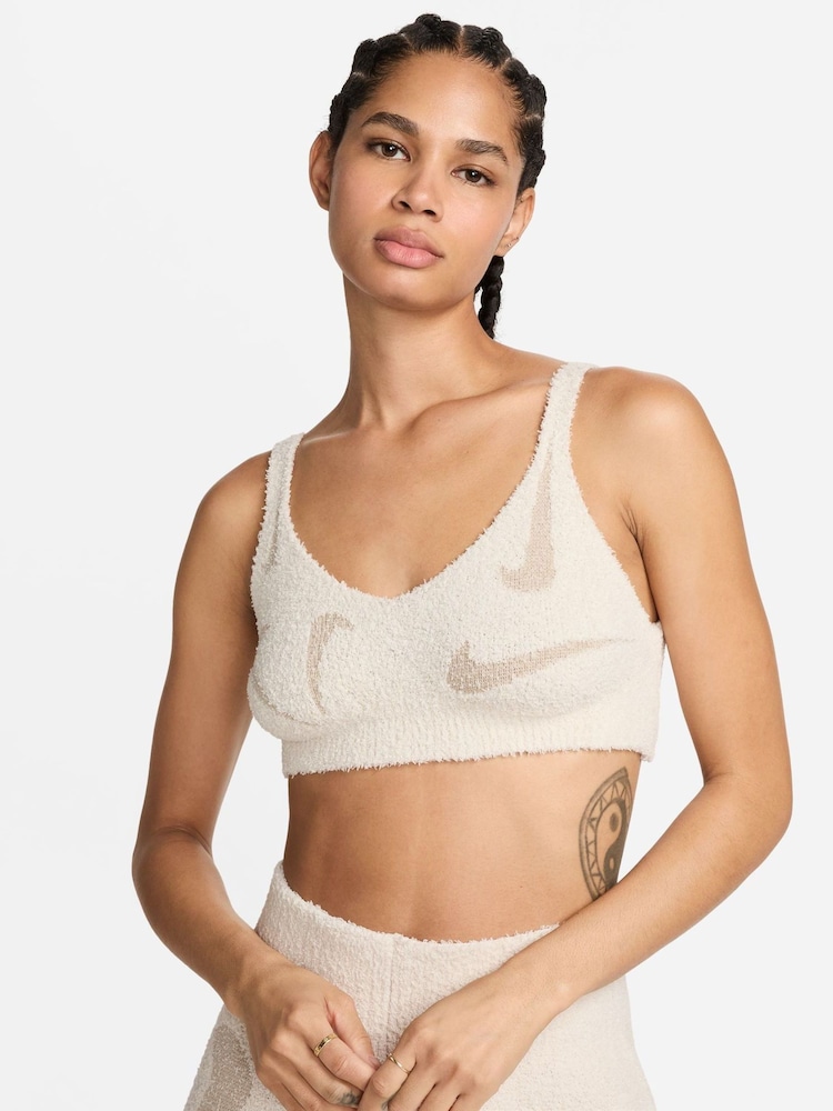 Nike Grey Sportswear Light Support Non-Padded Knit Bra - Image 1 of 7