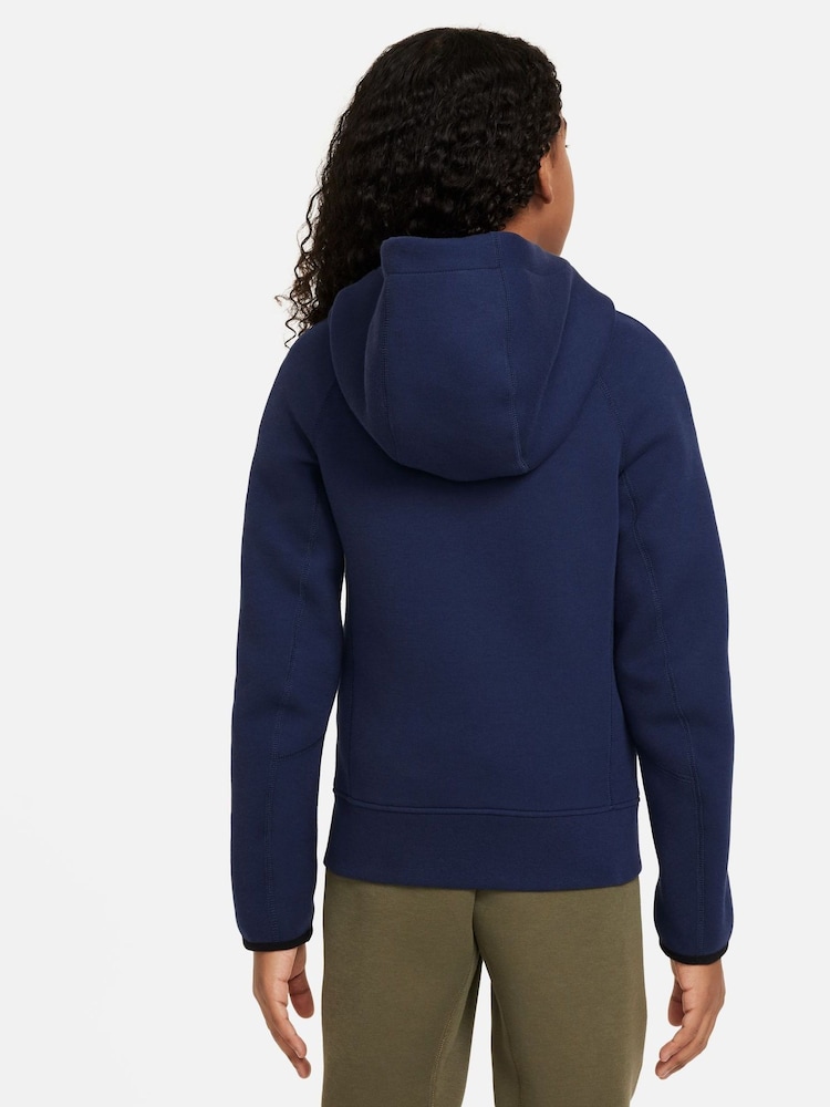 Nike Dark Navy Tech Fleece Overhead Hoodie - Image 2 of 6