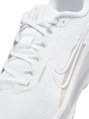 Nike White Downshifter 13 Road Running Trainers - Image 9 of 11