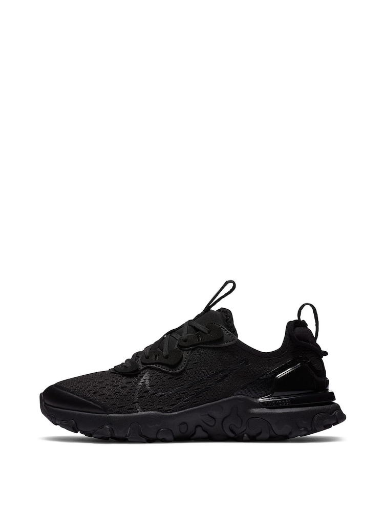 Nike Black React Vision Youth Trainers - Image 2 of 10