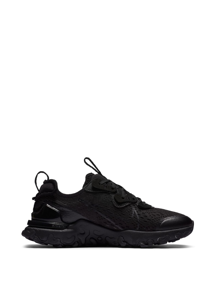 Nike Black React Vision Youth Trainers - Image 3 of 10
