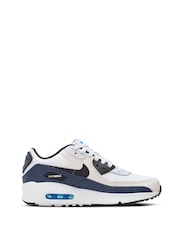 Weiß/Grau/Blau - Nike Air Max 90 Turnschuhe für Jugendliche - Bild 3 von 10