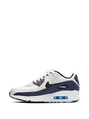 Weiß/Grau/Blau - Nike Air Max 90 Turnschuhe für Jugendliche - Bild 4 von 10