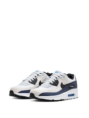 Weiß/Grau/Blau - Nike Air Max 90 Turnschuhe für Jugendliche - Bild 5 von 10