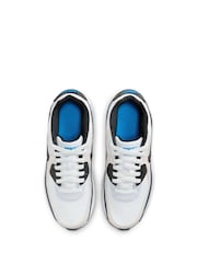 Weiß/Grau/Blau - Nike Air Max 90 Turnschuhe für Jugendliche - Bild 7 von 10