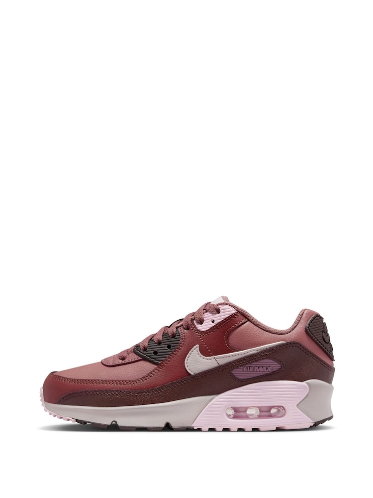 Nike Pink Mauve Air Max 90 LTR Youth Trainers - Image 2 of 10