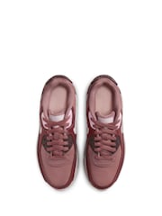 Nike Pink Mauve Air Max 90 LTR Youth Trainers - Image 7 of 10