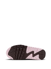 Nike Pink Mauve Air Max 90 LTR Youth Trainers - Image 8 of 10