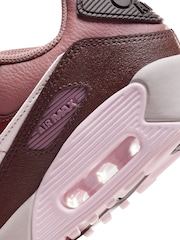 Nike Pink Mauve Air Max 90 LTR Youth Trainers - Image 9 of 10