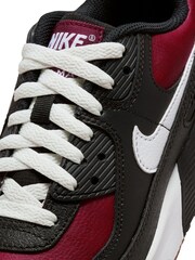 Svart/Vit/Röd - Nike Air Max 90 LTR Youth Trainers - Bild 9 av 10