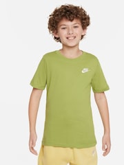 Zelena Chartreuse - Bombažna majica s kratkimi rokavi Nike 100% Futura - Slika 1 iz 4