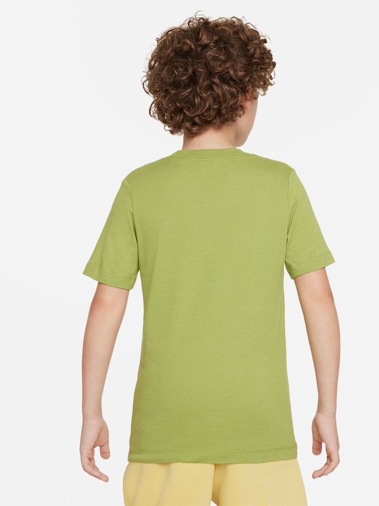Zelena Chartreuse - Bombažna majica s kratkimi rokavi Nike 100% Futura - Slika 2 iz 4
