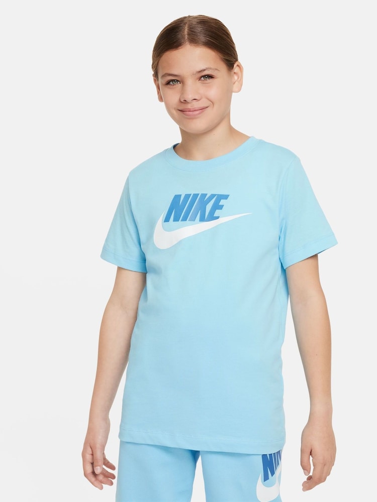 Голубой - Nike 100% Cotton Futura Icon T-Shirt - Изображение 1 из 1