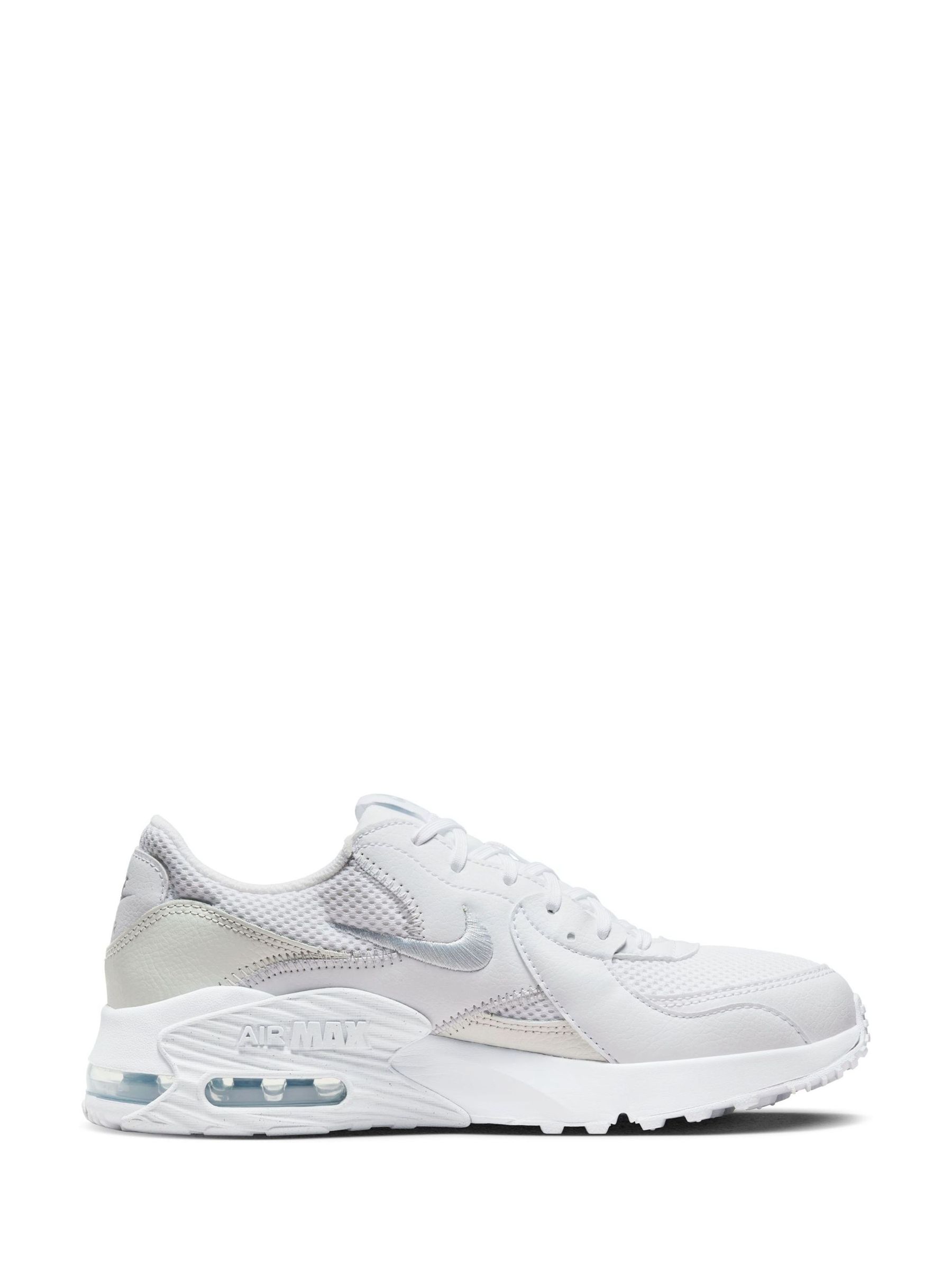 nike white & green air max excee trainers