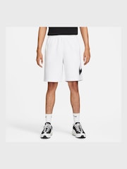 Nike White Club Fleece Swoosh Shorts - Image 1 of 18