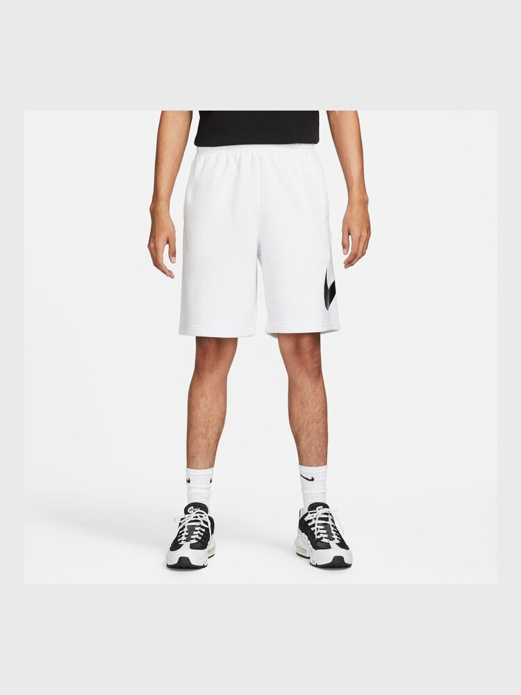 Nike White Club Fleece Swoosh Shorts - Image 1 of 18