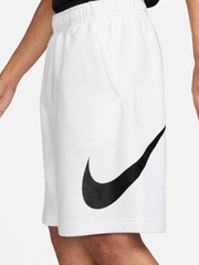 Nike White Club Fleece Swoosh Shorts - Image 15 of 18
