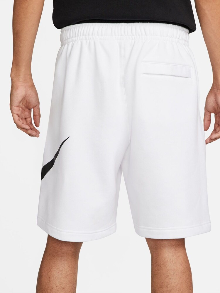 Nike White Club Fleece Swoosh Shorts - Image 2 of 18