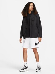 Nike White Club Fleece Swoosh Shorts - Image 3 of 18