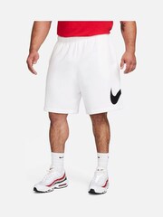 Nike White Club Fleece Swoosh Shorts - Image 7 of 18