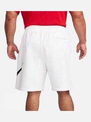 Nike White Club Fleece Swoosh Shorts - Image 8 of 18