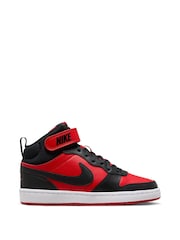 Nike Red/Black Youth Court Borough Mid Trainers - Image 1 of 11