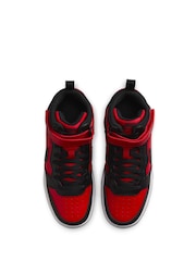 Nike Red/Black Youth Court Borough Mid Trainers - Image 6 of 11