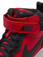 Nike Red/Black Youth Court Borough Mid Trainers - Image 9 of 11