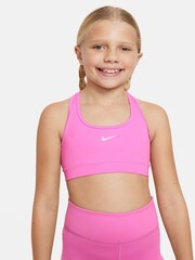 Nike Playful Pink Dri-FIT Swoosh Support Bra - Image 1 of 5